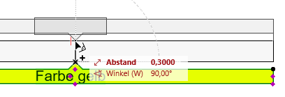 The image depicts a diagram with a measurement of 0.3 meters and a wavel000 angle of 90 degrees, possibly illustrating the installation of a fiber optic cable.??KI-generierte Inhalte können fehlerhaft sein.
